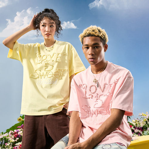黑色珍珠字母美式Tcityboy半袖潮