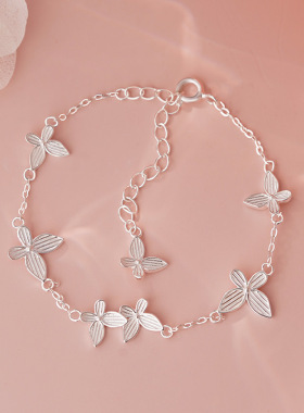 小众设计足银S999蝴蝶手链女 森系甜美气质 秋冬轻奢百搭闺蜜手饰