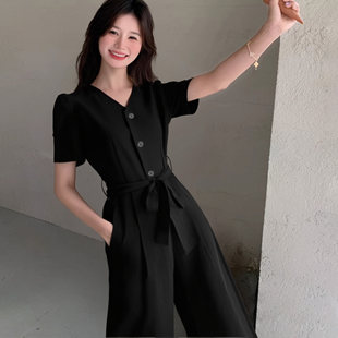 泡泡袖 西装 连体裤 送腰带2026春季 连衣裤 法式 女气质工装 D2433 新款