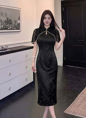 2026夏季女装新款新中式国风改良旗袍修身显瘦气质连衣裙 D8236
