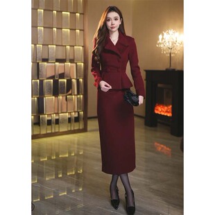 2026春季新款有里布轻奢复古女士套装时尚显瘦套装两件套QJ0365