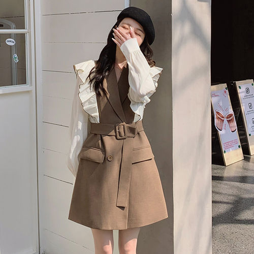 法式收腰设计感连衣裙女2026春新款小个子御姐轻熟风显瘦裙子1948