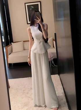 炸街上衣百褶裤子两件套2026夏季新款搭配一整套套装D2271