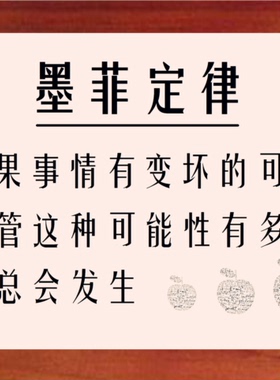 装饰画办公哲理挂摆件墨菲定律