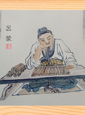 现代装饰画挂摆件三国名将吕蒙