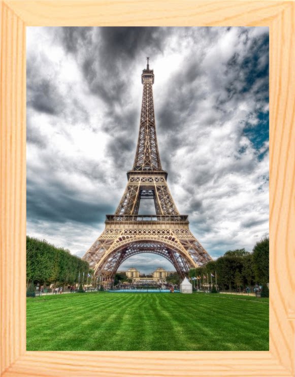 营养书画 天然实木有框画装饰画 埃菲尔铁塔 比萨斜塔 阿拉伯塔