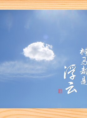 哲理画感悟挂摆件神马都是浮云