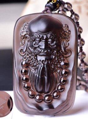 天然冰种黑曜石达摩祖师悟