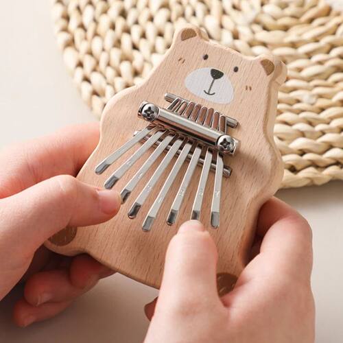 8Key Mini Kalimba Exquisite Finger Piano Baby Montessori Toy