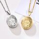Floral for Oval Locket Delicate Necklaces Heart Pendant Wome