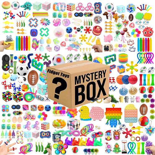 3-100pcs Random Fidget Toys Mys-tery Gifts Pack Surprise Bag