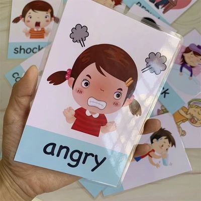 12PCS/Set Montessori Baby Learning Card Cartoon English Flas