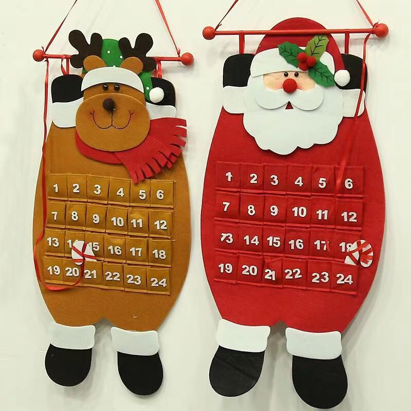 Felt Digital Christmas Tree Creative Countdown Calendar Chri
