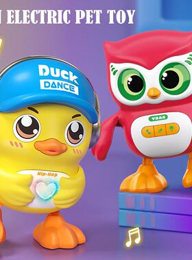 Cute Animals Electronic Toy,  Duck Pet with Music Light Danc