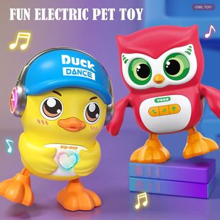 Cute Animals Electronic Toy,  Duck Pet with Music Light Danc