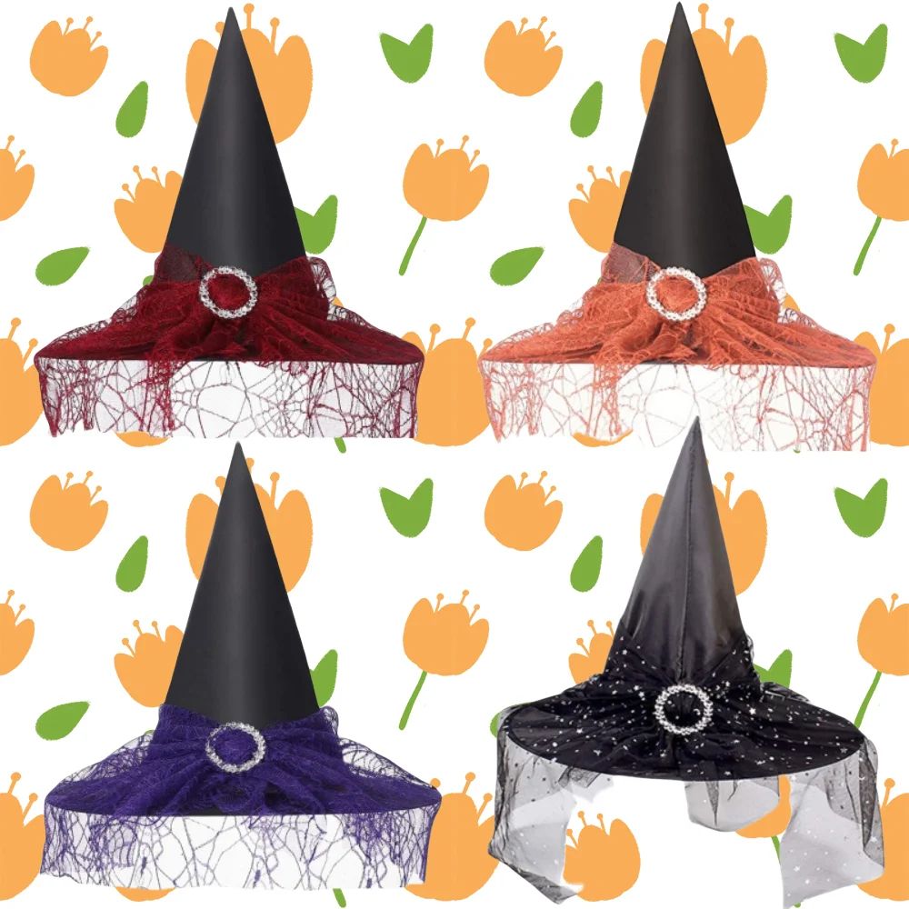 1 Pcs Halloween Witch Adult Witch Headdress Dress Up Hat for