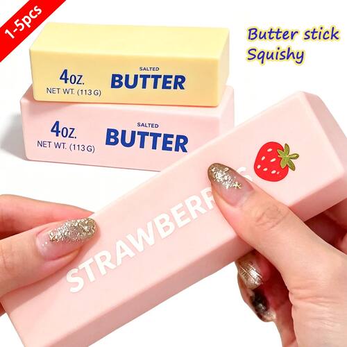 Squishy Pinch Toy Butter Stick Squeezing Toy Realistic Butte