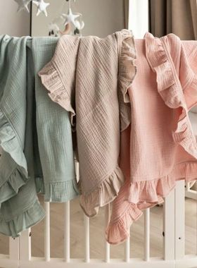 Organic Cotton Baby Blankets Newborn Muslin Swaddle Baby Wra
