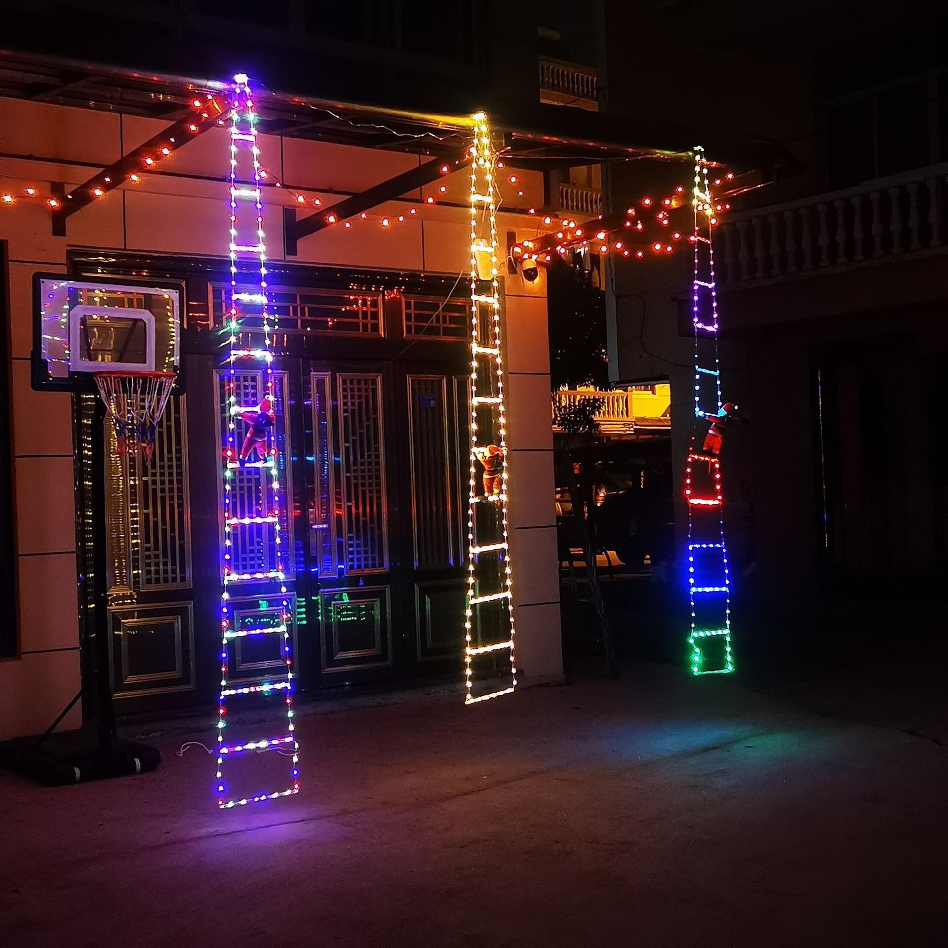 Led Christmas Ladder Light Waterproof Belt Climbing Santa Cl