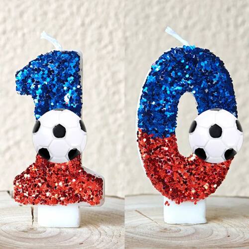 Football Children's Birthday Candles Number 0-9 Kids Birthda