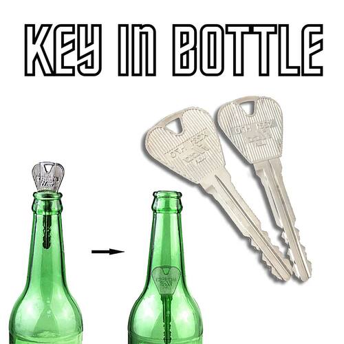 Folding Key Through Bottle Magic Trick Ring Penetration Gimm