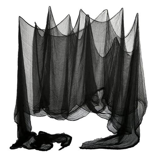 Halloween Decorations Black Creepy Gauze Cloth 76x400CM Wind