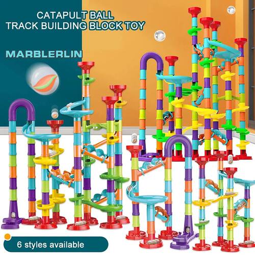 Children'S Diy Montessori Toy Puzzle Track Block Children'S