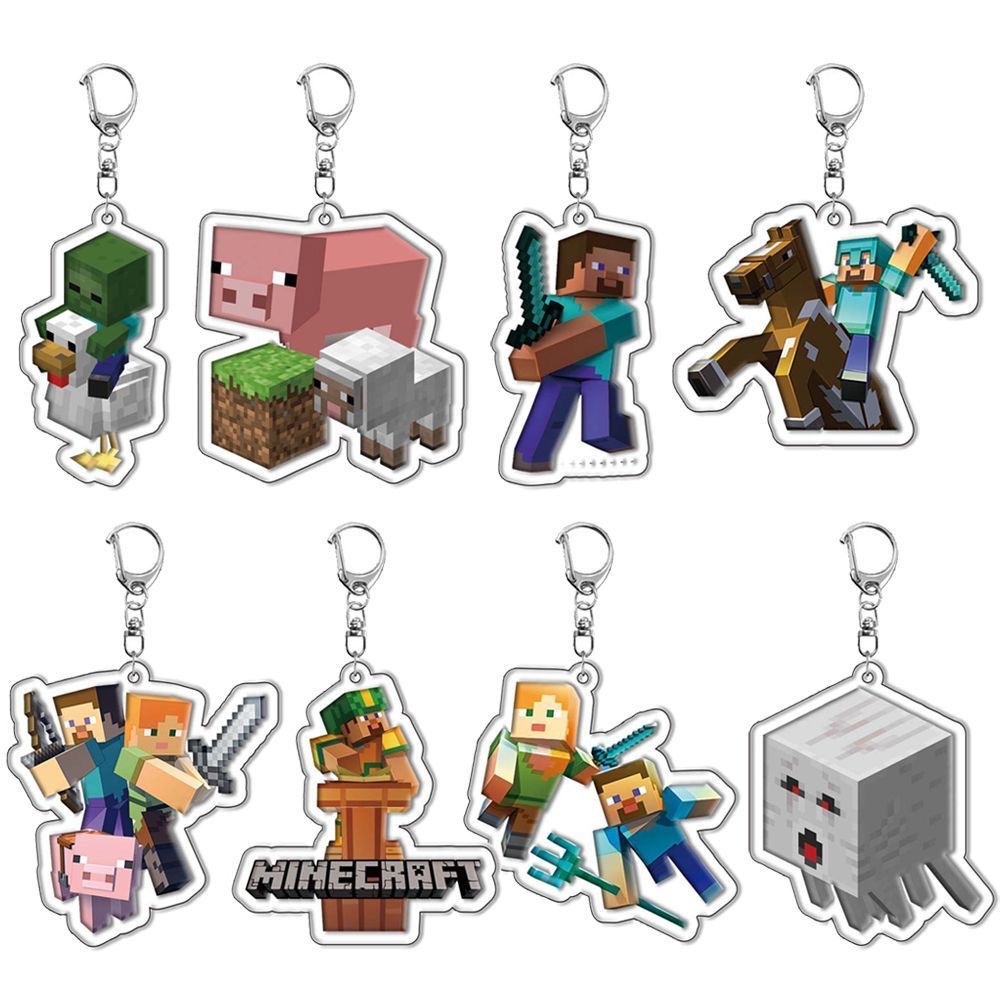 Mezzanine My World Acrylic Key Chain Pendant Sandbox Game Su