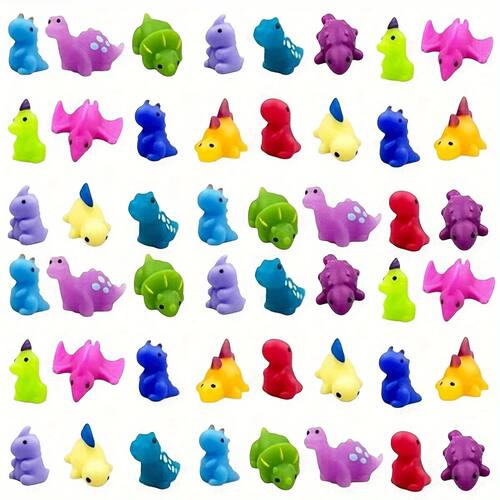 1-24pcs Dinosaur Kawaii Squishies Mochi Squishy Toys Stress