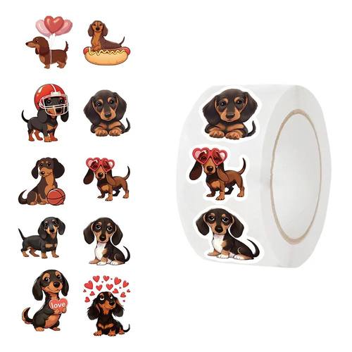 500pcs/roll Animal Dachshunds Cartoon Graffiti Sticker DIY G