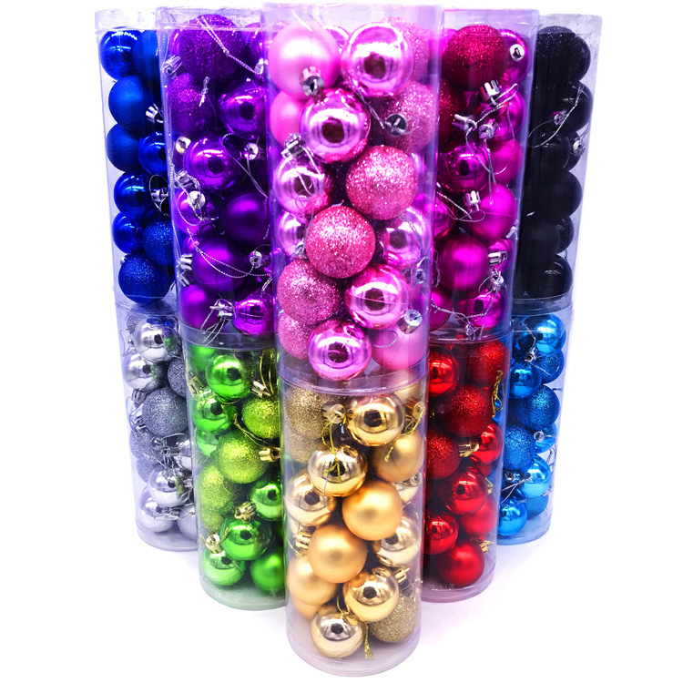 Christmas Plating Ball 3cm/4cm/6cm/8cm Plating Matt Ball Bri