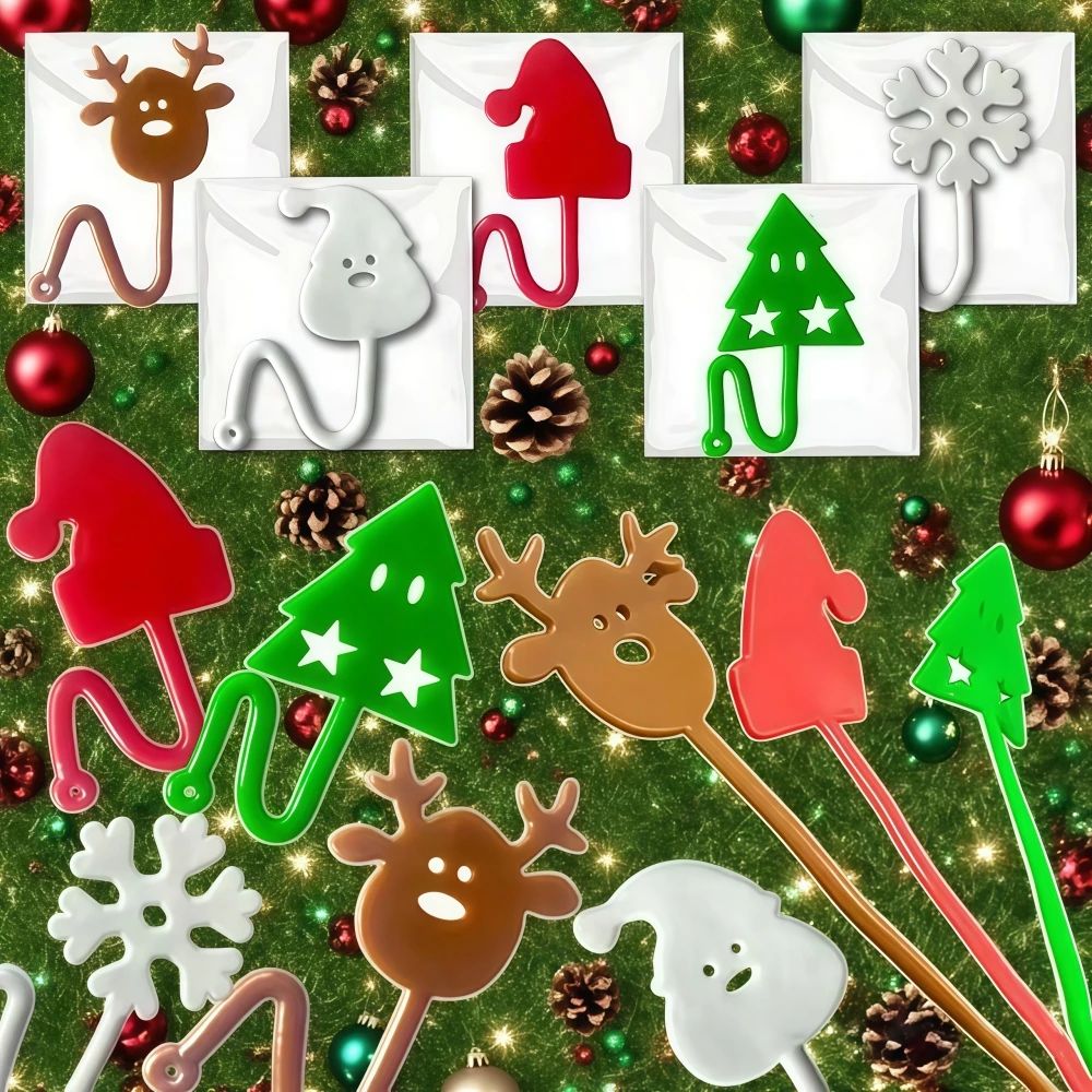 10-50PC Cute Cartoon Christmas Tree Snowflake Elk Sticky Han