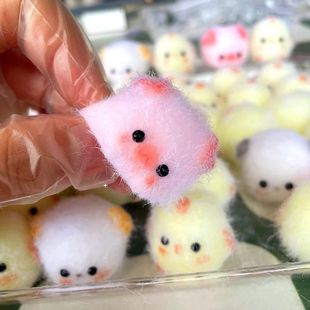 Kawaii Sticky Squishy Mini Chick Pig Dog Stress Relief Toy C