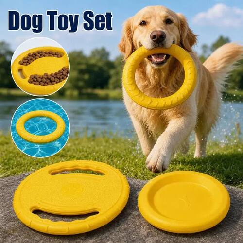 Dogs EVA Flying Disc Tooth Chew Play Train Toy Indestructibl