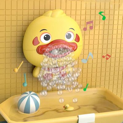 Bubble Duck Baby Bath Toy Funny Toddler Bath Bubble Maker Po