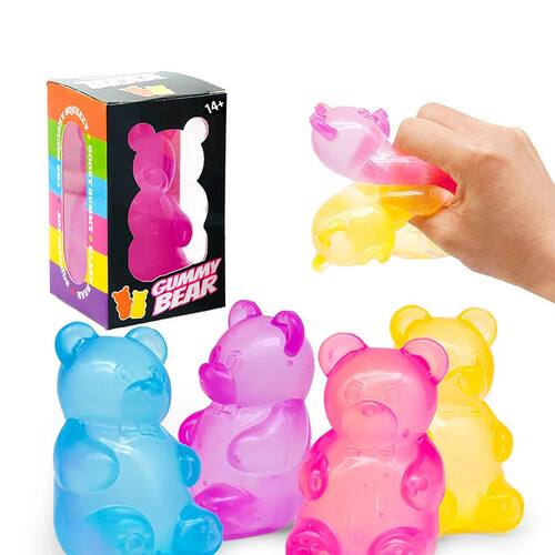 Needoh Gummy Bear Squishy Stress Ball Slow Rising Translucen