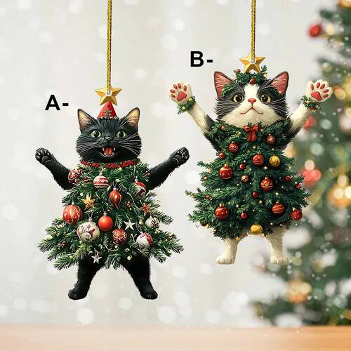 Christmas Tree Cat Decorations Holiday Tree Costume Kitten P
