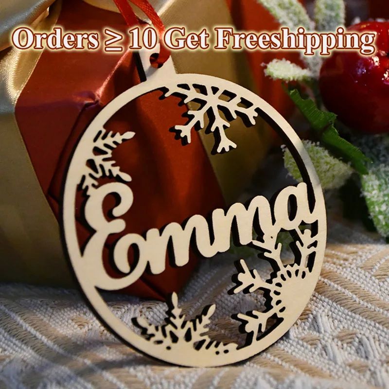 Custom-Made Name Christmas Ornament Personalized Laser Cut C