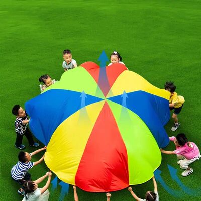 2M Diameter Children's Outdoor Team Game Prop Rainbow Parach