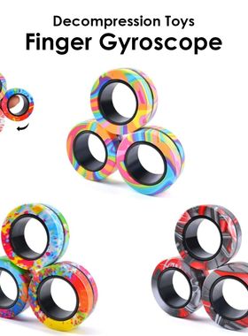 3Pcs Magnetic Rings Fidget Toy Set Adult Fidget Magnets Spin
