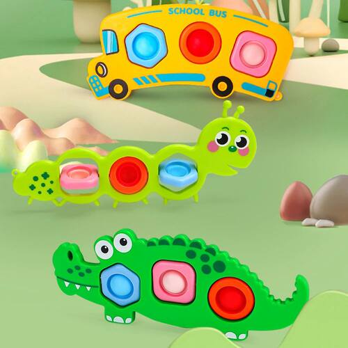 Finger Press Fidget Toys for Children Sensory Keychain Sss R