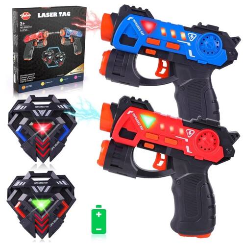 Laser Tag Guns Set 2x Infrared Mini Laser Tag Blaster for Ki