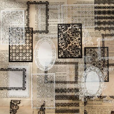 30 pcs Lace Sticker Book Decorative Scrapbooking Diary Album