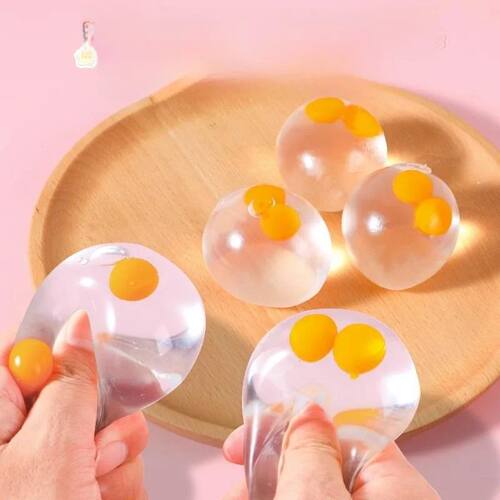 Summer Taba Squishy Double Egg Yolk Egg Pinch Ball Silicone