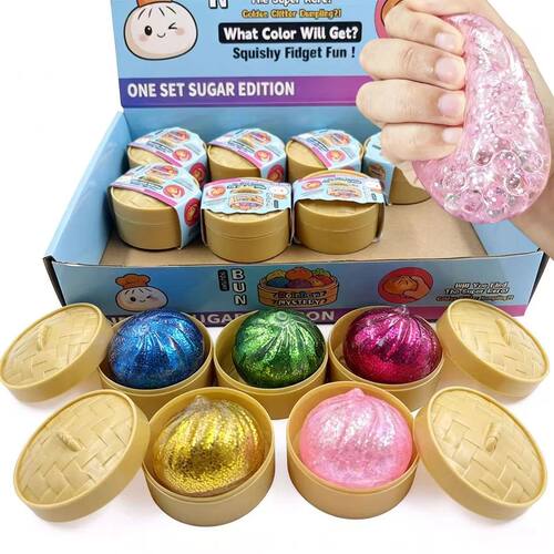 Gold Glitter Hidden Edition Dumpling Squishy ULTRA RARE Dump