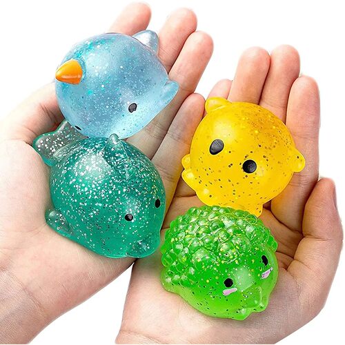 Big Spongy Glitter Mochi Squishy Fidget Sensory Toys Kawaii