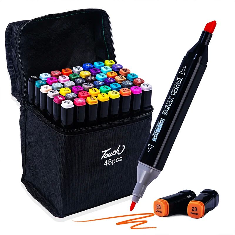 12/24/30/36/40/48/60/80 Colors Double Headed Art Markers Dar
