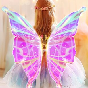 Electric Butterfly Wings Moving Elf Wing with Light And Musi