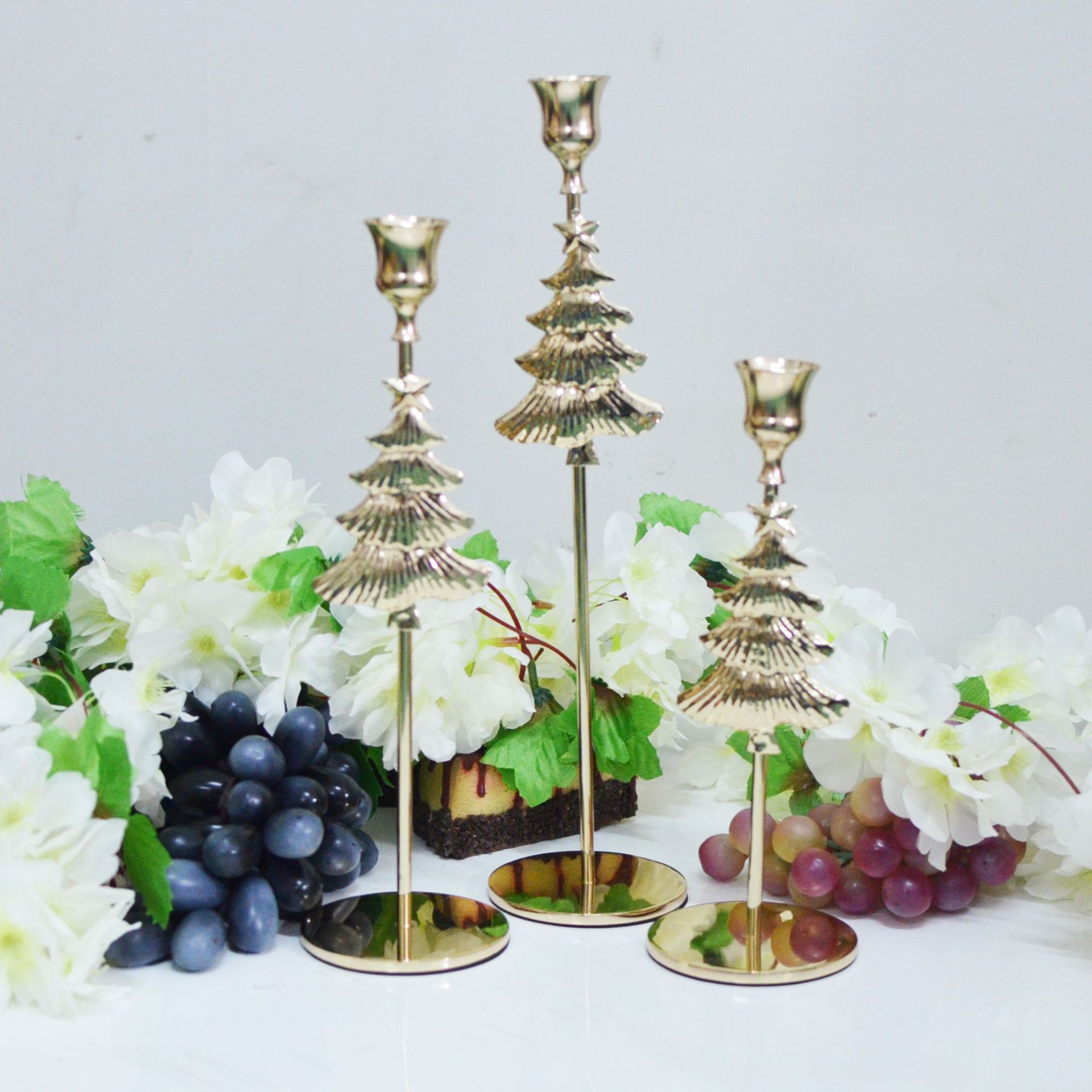 Metal Christmas Tree Candlestick Ornaments Christmas Atmosph