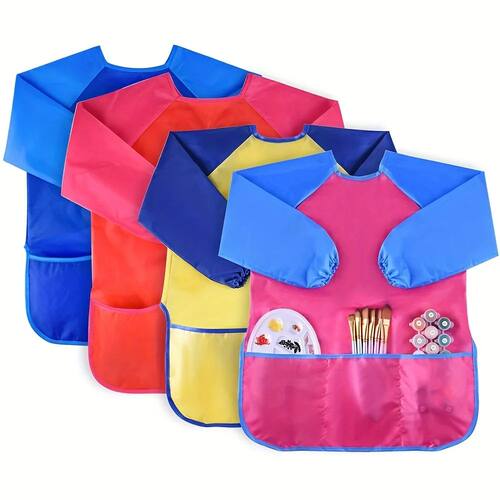 Waterproof Art Smock Art Aprons,Size M Painting Supplies (Pa